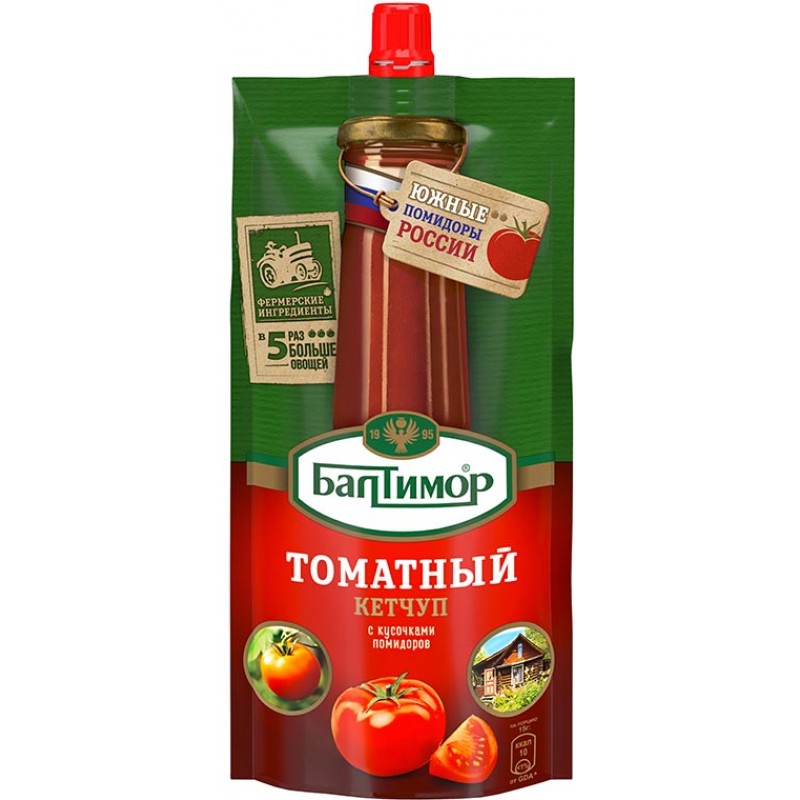 Кетчуп томатный БАЛТИМОР 260г Бальзамики, приправы и соусы