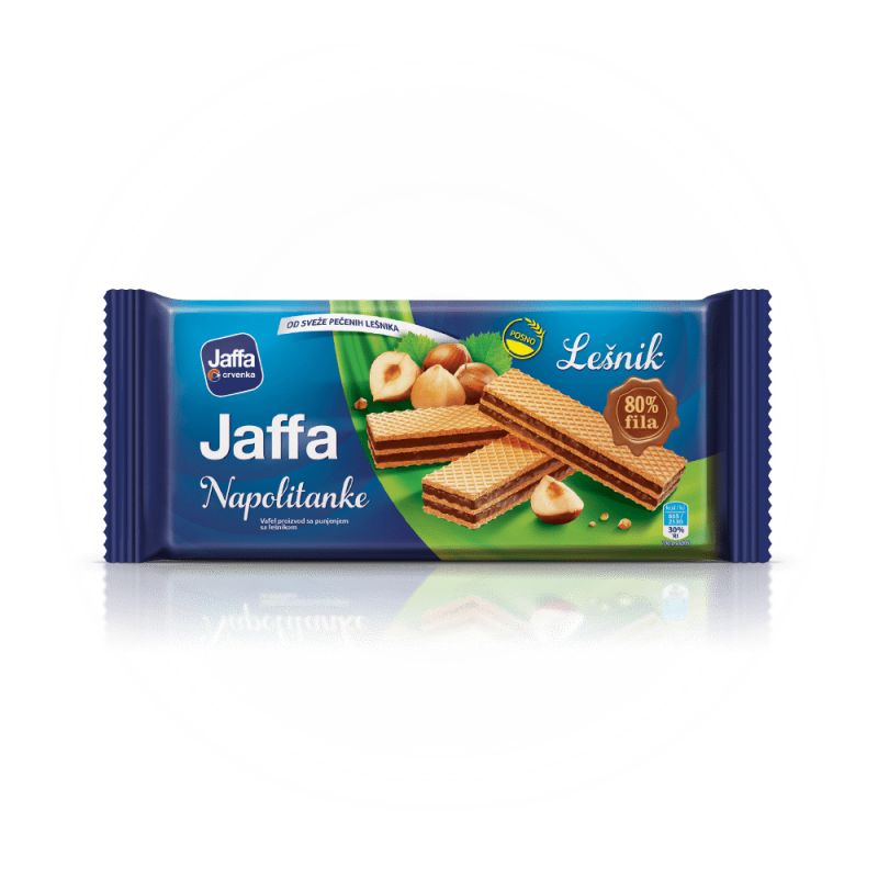 Nut-flavored wafers JAFFA NAPOLITANKE 187g Sweets, cookies