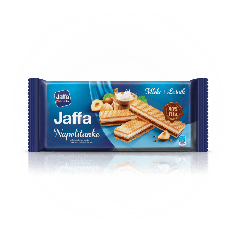 Waffles with milk and nut flavor JAFFA NAPOLITANKE 187g Sweets, cookies