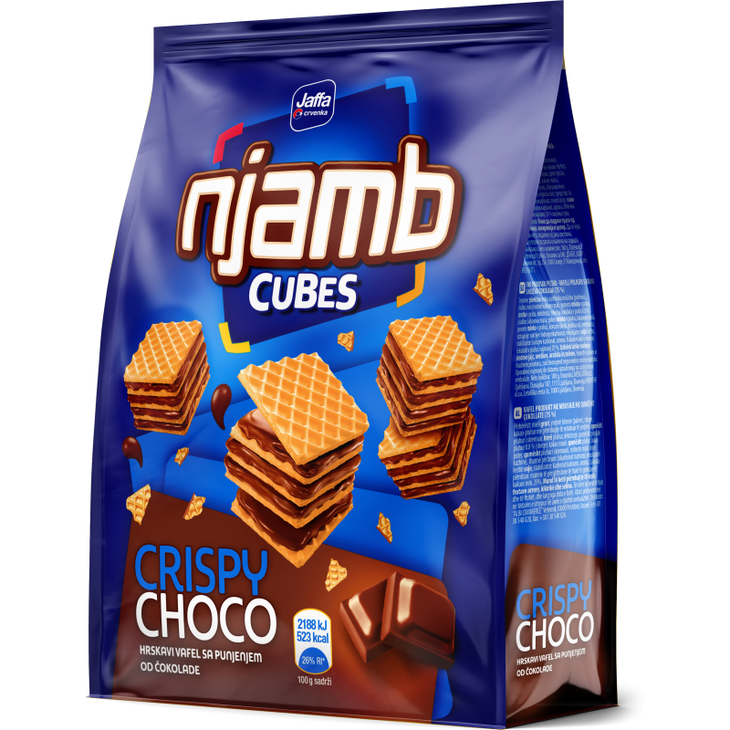 Вафельные кусочки с шоколадным кремом NJAMB CRISPY CHOCO JAFFA 180г Сладости, печенье