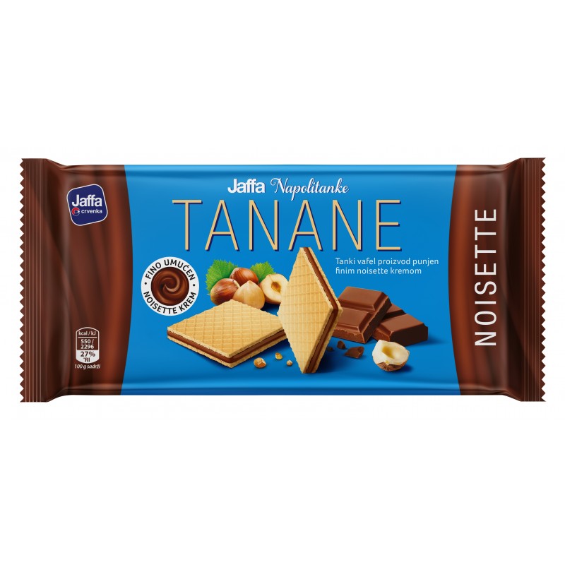 Вафли с шоколадным кремом Tanane JAFFA 125г Сладости, печенье
