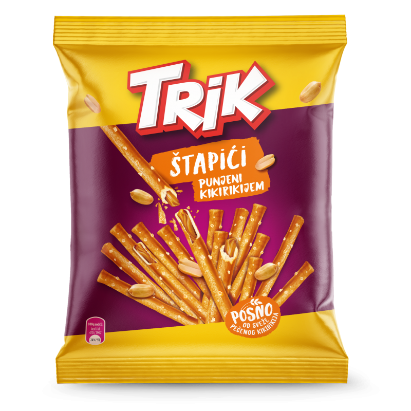 Peanut sticks TRIK BANINI 200g Snacks, chips
