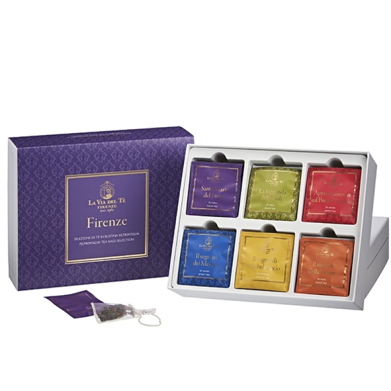 Подарочная коробка фиолетового цвета Firenze La Via del Tè Идея для подарка