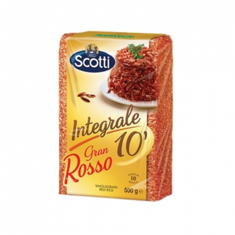 Красный рис GRAN ROSSO 10 ′ RISO SCOTTI 500г Рис и паста