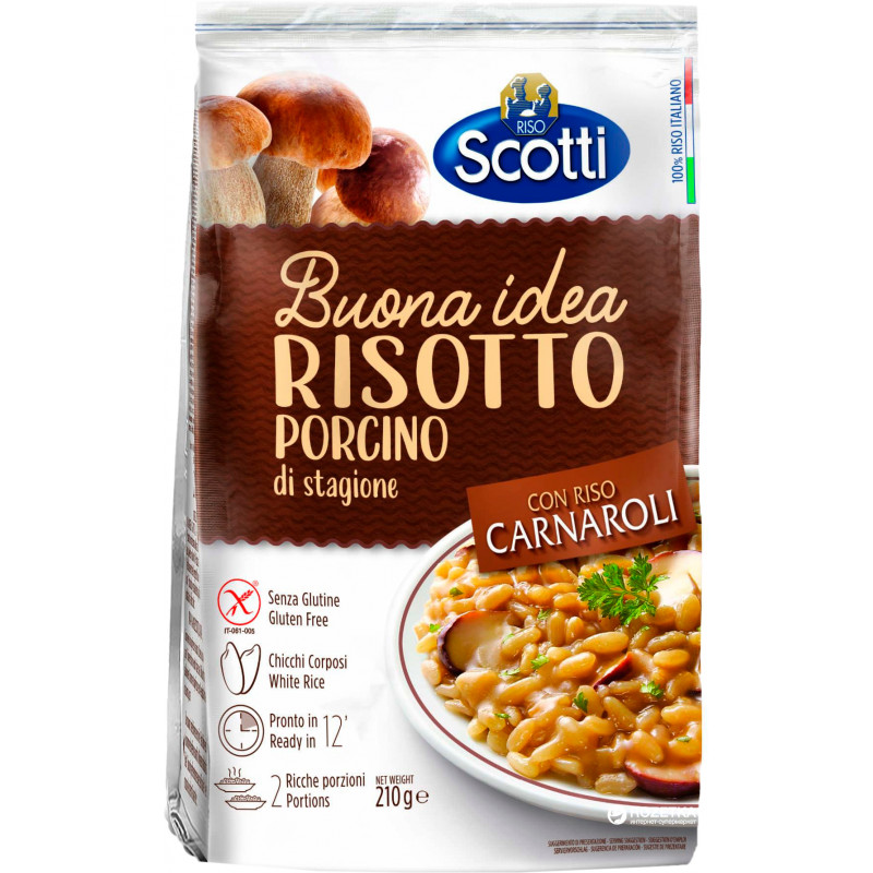 Risotto PORCINO RISO SCOTTI 210g Rice and pasta