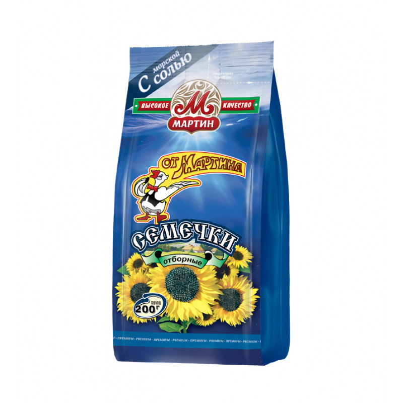 Selected fried sunflower seeds with sea salt MARTIN 200g Snacks, chips
