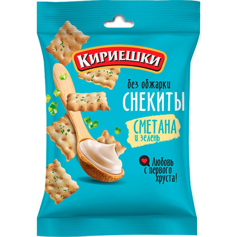 Snacks "Sour cream with greens" KIRYESHKI 60g Snacks, chips