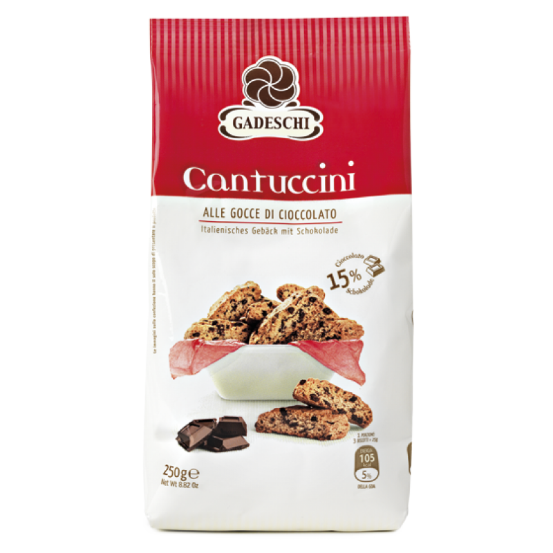 Traditional cantuccini with chocolate GADESCHI 250g Sweets, cookies, 8008560006632