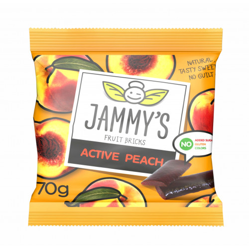 peach taste pastilles ACTIVE PEACH JAMMY'S 70g