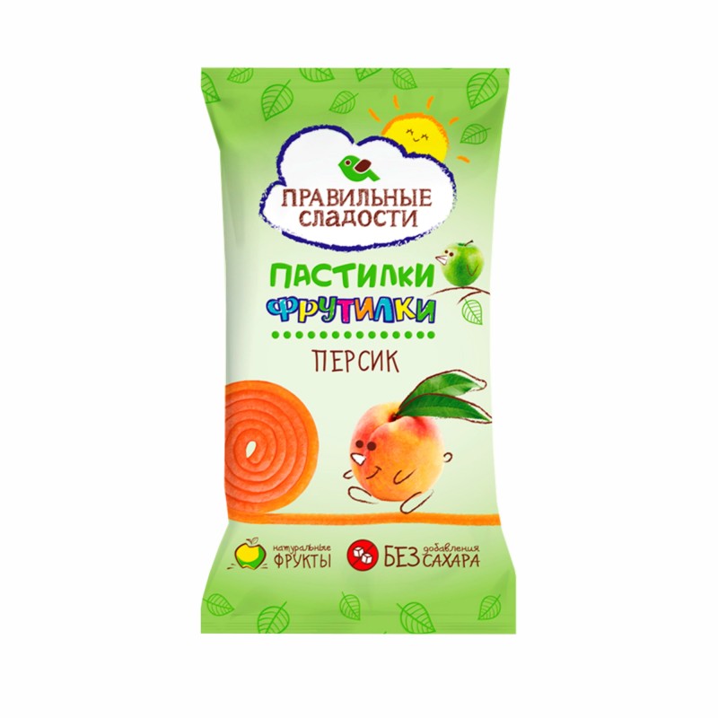 Fruit pastilles Peach «Frutilki» 15g Sweets, cookies