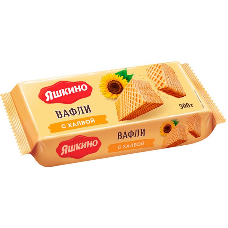 Wafers "With halva" YASHKINO 300g Sweets, cookies