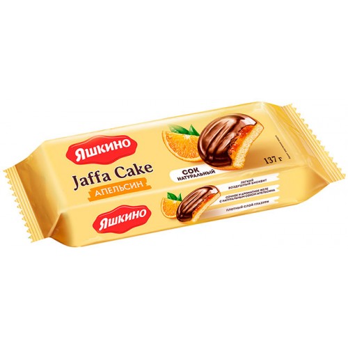 Печенье JAFFA CAKE с апельсиновым желе в шоколадной глазури «Яшкино» 137г