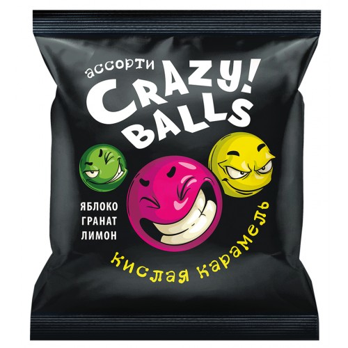 Карамель кислая Crazy Balls 90г