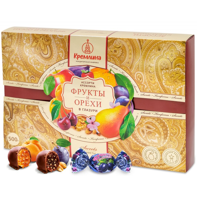 assorted chocolate friuts and nuts KREMLINA 500g Sweets, cookies