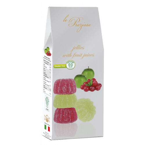jelly sweets with fruit juice green apple and cranberry LE PREZIOSE 200g