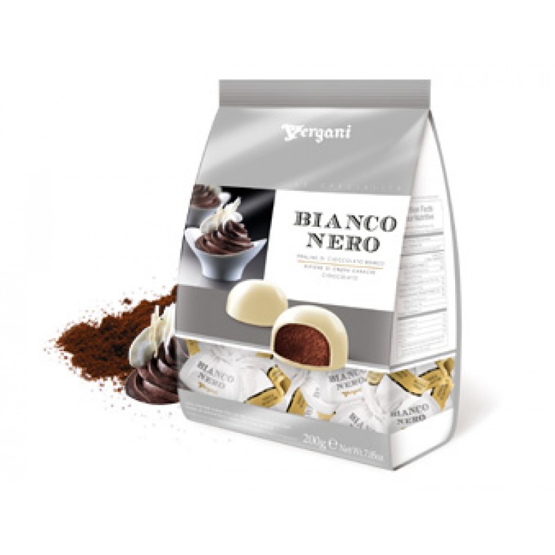 Пралине из белого шоколада с начинкой из шоколадного ганаша BIANCONERO VERGANI 8002325572004