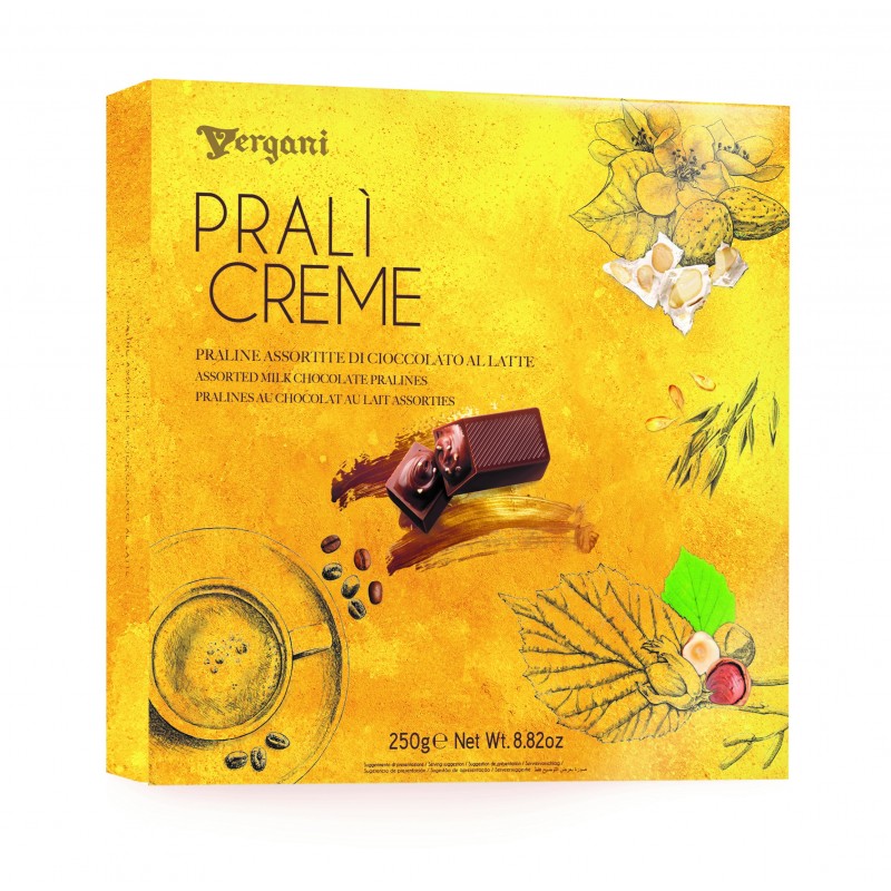 Шоколадные конфеты с начинкой из орехового крема Prali Creme VERGANI 250g Сладости, 8002325600974