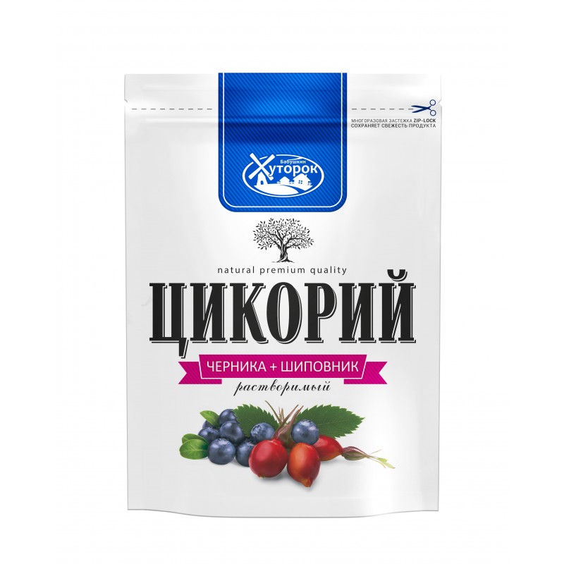 Chicory with blueberries and rose hips HUTOROK 100g Tea and coffee 4600874002542
