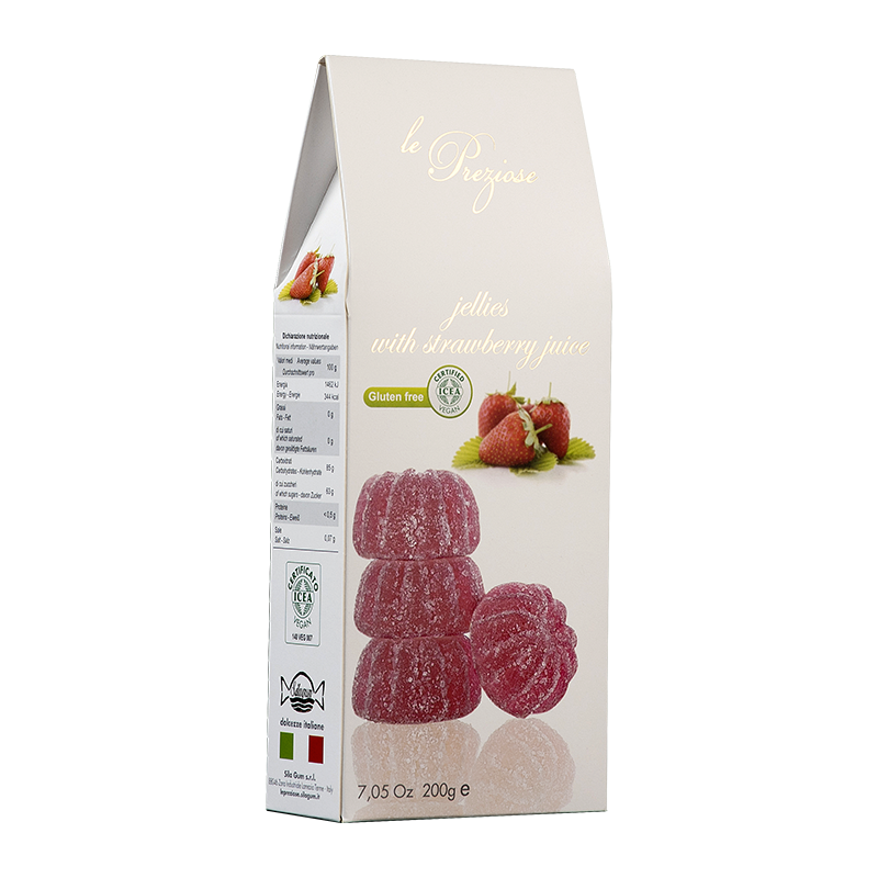 Jelly Sweets With Fruit Juice strawberry LE PREZIOSE 200g Sweets, cookies