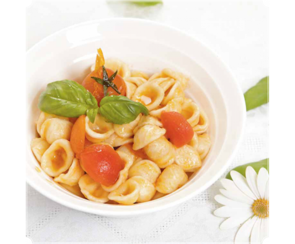 Orecchiette Pasta with Tomatoes and Basil